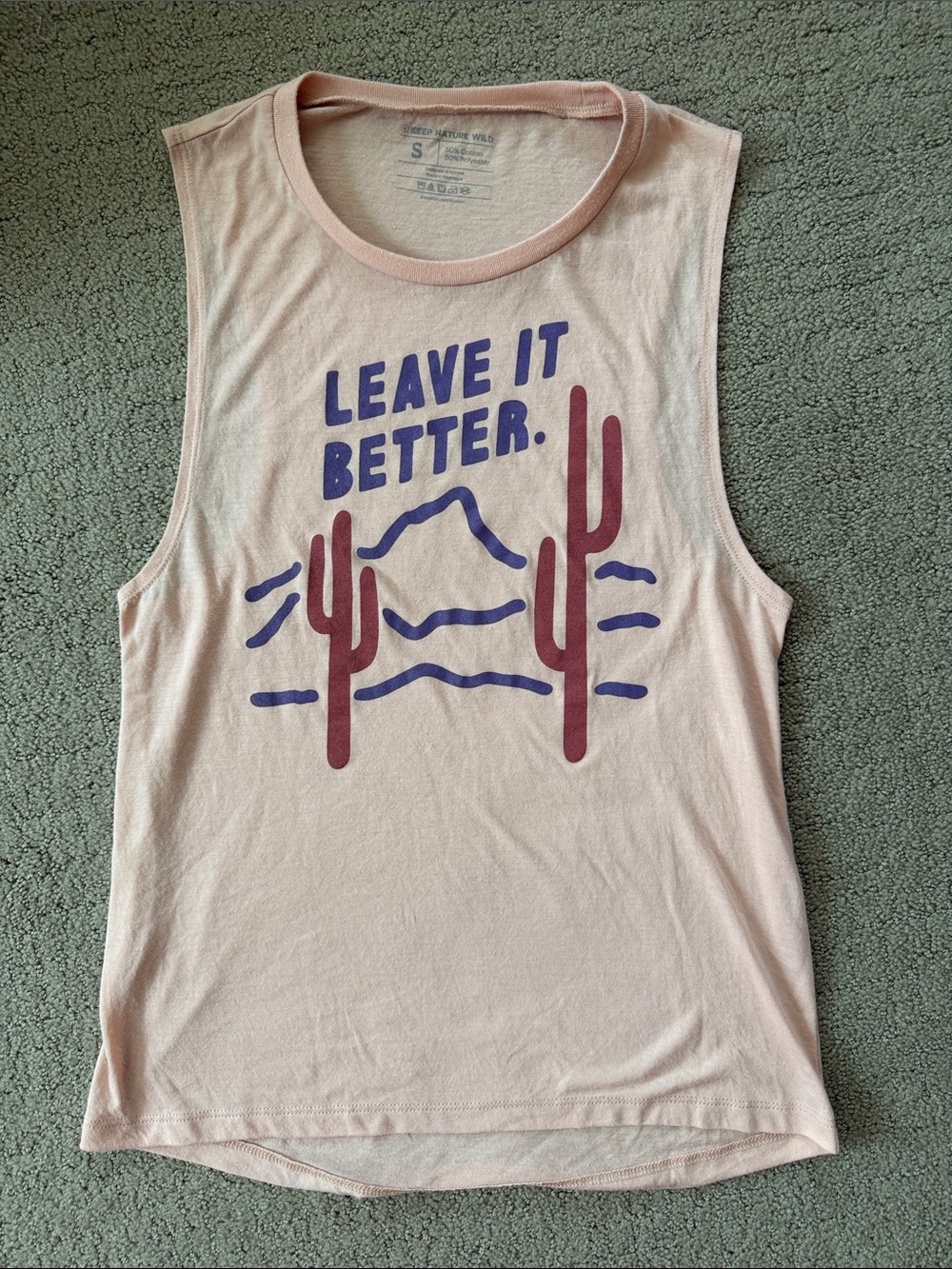 Women’s Light Pink 'Leave It Better' Graphic Muscle Tee